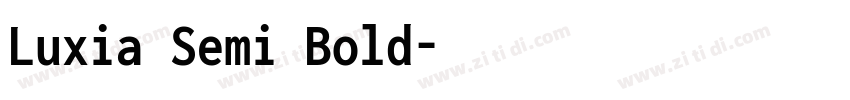 Luxia Semi Bold字体转换